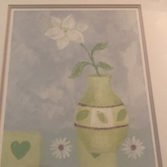 New - 4 Delightful Dais Flower Wood Framed Pictures - Picture 8 of 12